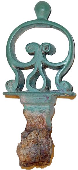 Clé gallo-romaine bronze/fer