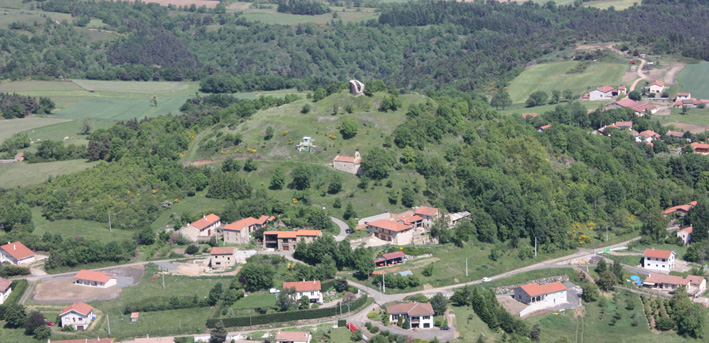 Vue aérienne du pic de Montsupt